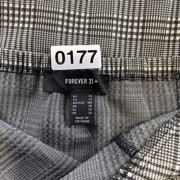 NWT Forever 21 Plus Cami Dress Plaid Knit XL Black White - Picture 12 of 12